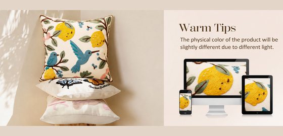 Care guide for embroidered pillow covers