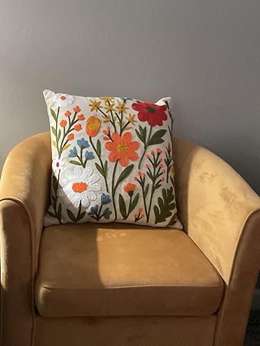 Flower Cluster pillow cover in a customer bedroom